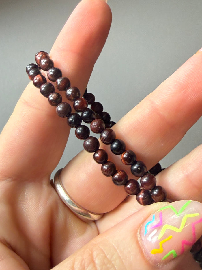 Red Tigerseye 4mm bracelet