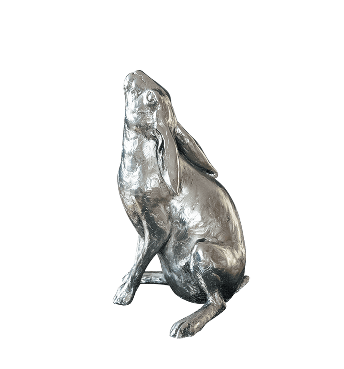 Richard Cooper Moon Gazing Hare Nickel Resin Sculpture Catherine Best Dev