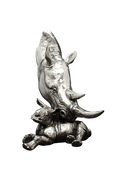 Richard Cooper Rhino and Calf Nickel Resin Sculpture Catherine Best Dev