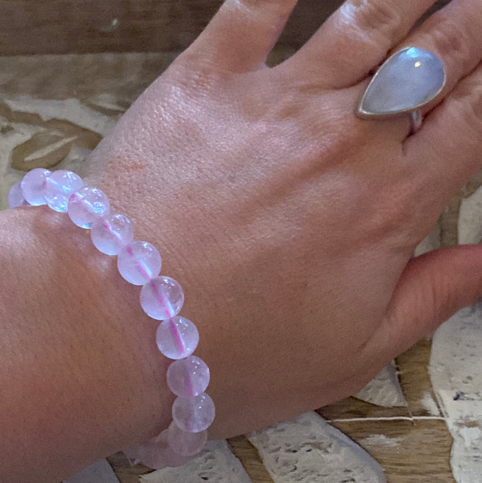 Rose Quartz - 8mm Bead Bracelet