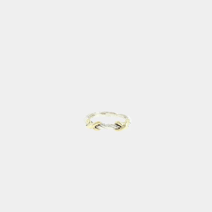 Royal Estate David Yurman Two-Tone Twisted Cable Ring