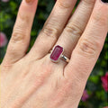 Ruby Natural Facet 925 Ring - Size S