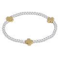 Signature Cross 3mm Mixed Metal Bracelet - Gold