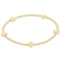 Signature Cross Small 2mm Gold Bracelet - Gold