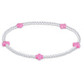 Signature Cross Small 2mm Sterling Bracelet - Bright Pink