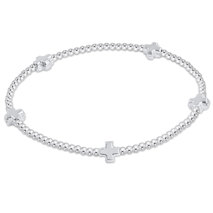 Signature Cross Small 2mm Sterling Bracelet - Sterling