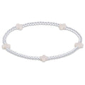 Signature Cross Small 2mm Sterling Bracelet - Off-White