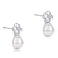Signature Cross Sterling Studs - Classic Pearl