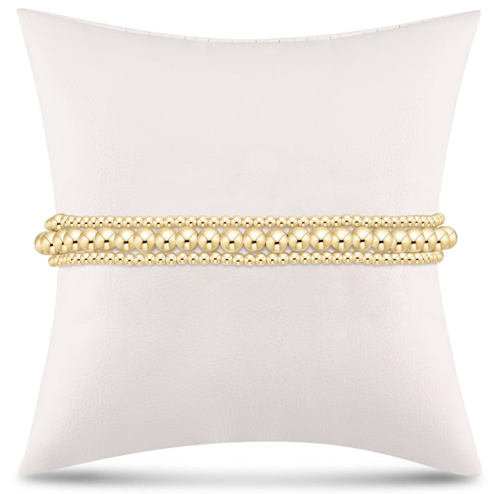 Simply Classic Gold Stack - 4mm - Stack of 3