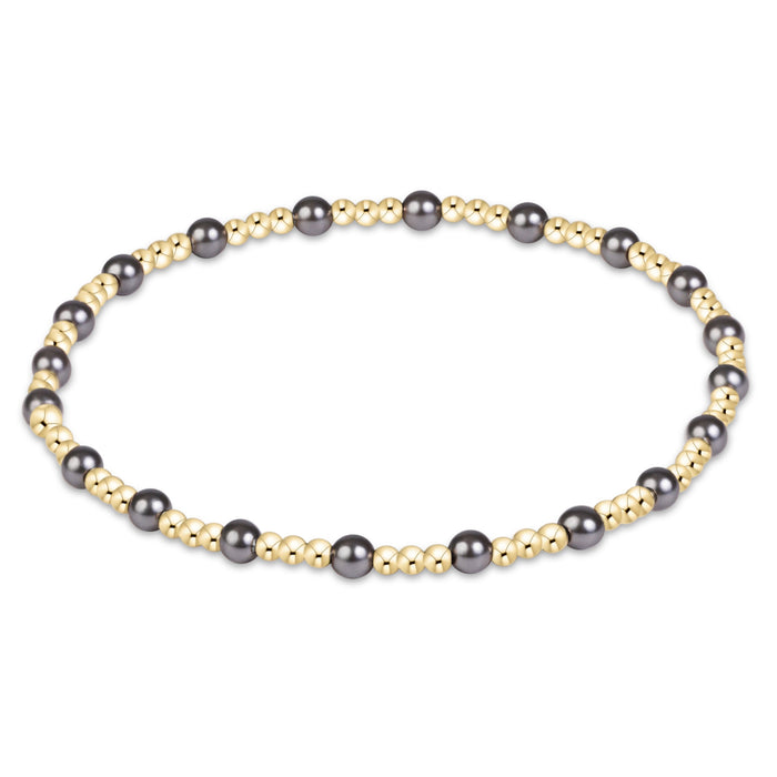 Sincerity Pearl Dark Grey 3mm Bracelet
