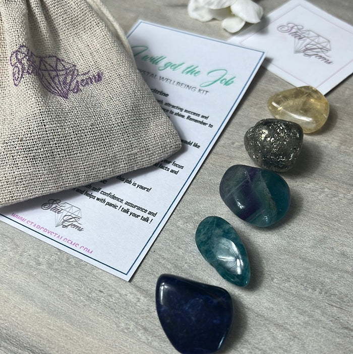 Star Therap-ease - I will get the Job - job interview good luck Tumblestone Kit
