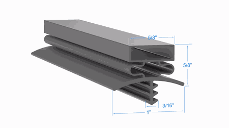 Strivide, Magnetic Gasket 43 1/8 x 80 5/16 Compatible with Brown