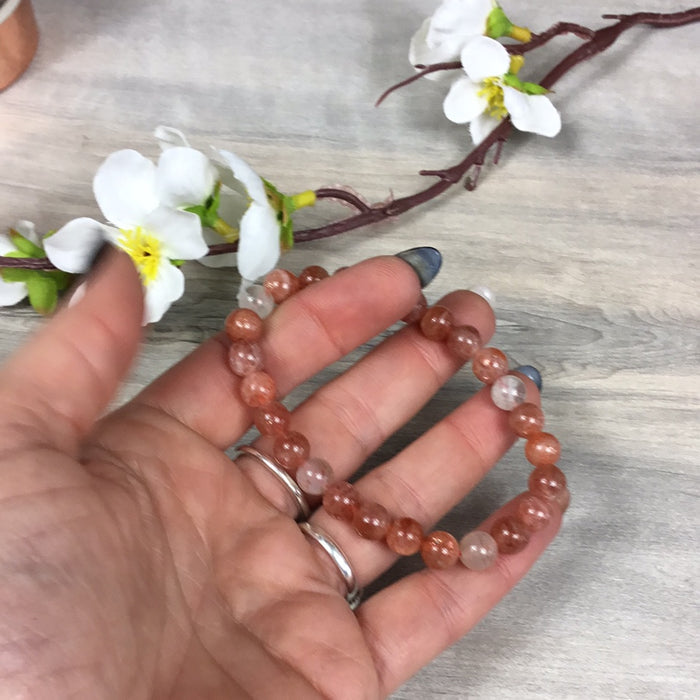 Sunstone 7mm Bead Bracelet - AA