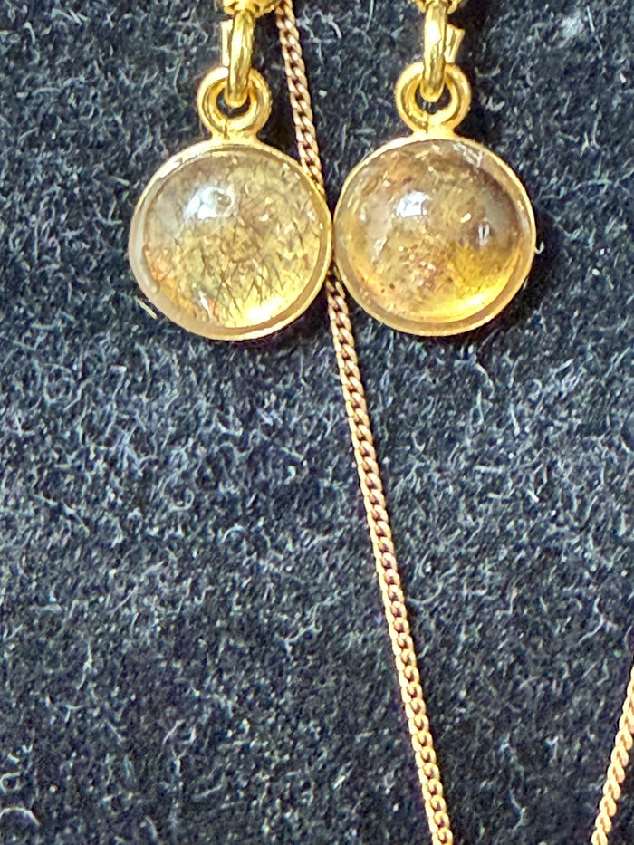 Super Seven Earring & Necklace 18K Gold Set