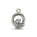 Swirl Charm Catherine Best Dev Cubic Zirconia Silver