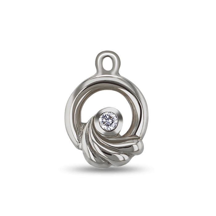 Swirl Charm Catherine Best Dev Cubic Zirconia Silver
