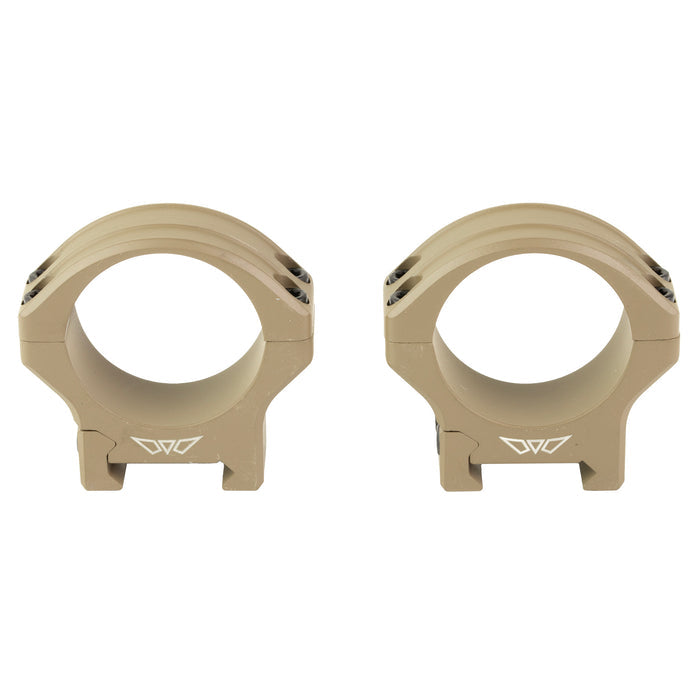 Warne HyperLite Rings 34mm Low Rings in Flat Dark Earth Matte - 1