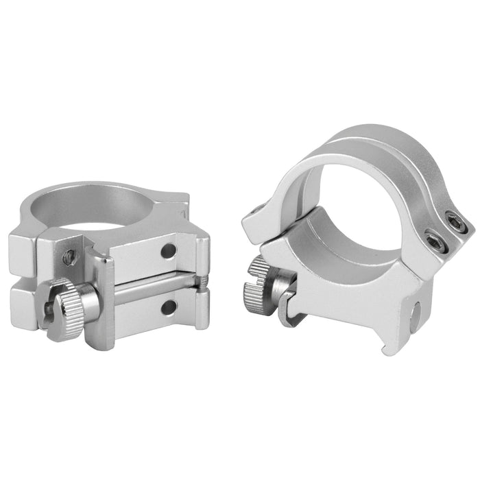 Weaver Quad Lock 1-Inch High Scope Rings Rings in Silver - 2