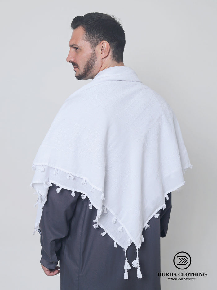 White Rumal Kufiya by Burdaclothing