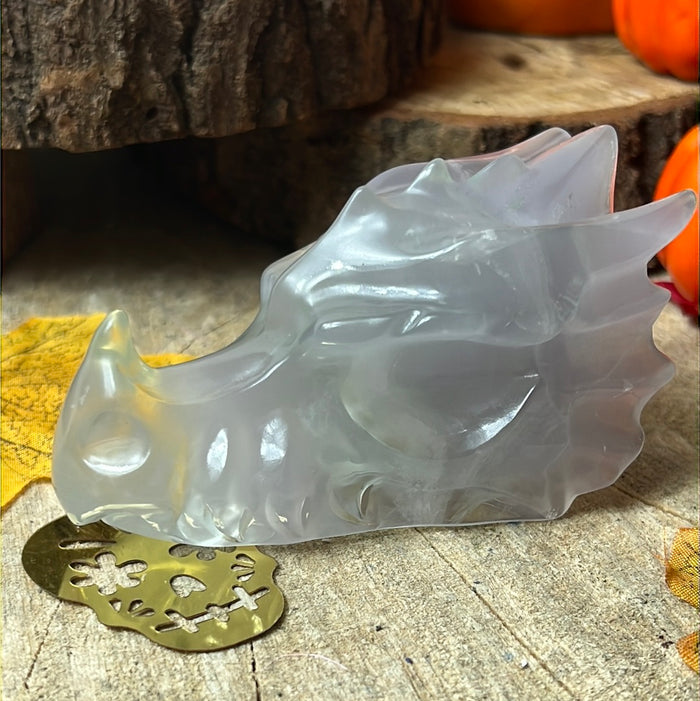 Ytrium Fluorite Dragon Skull head