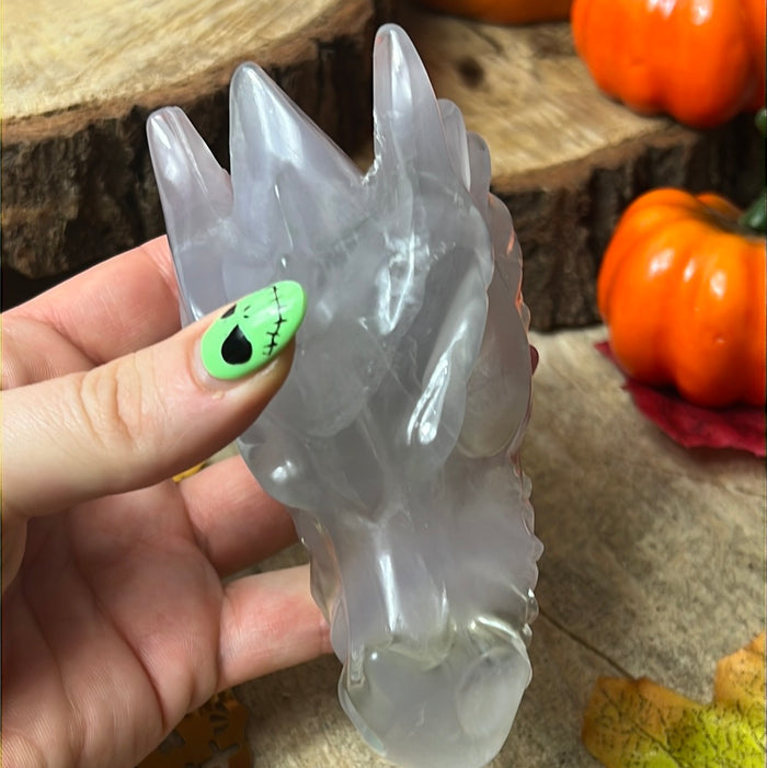 Ytrium Fluorite Dragon Skull head